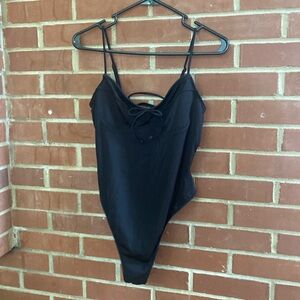 Black one peice bathing suit from pac sun!